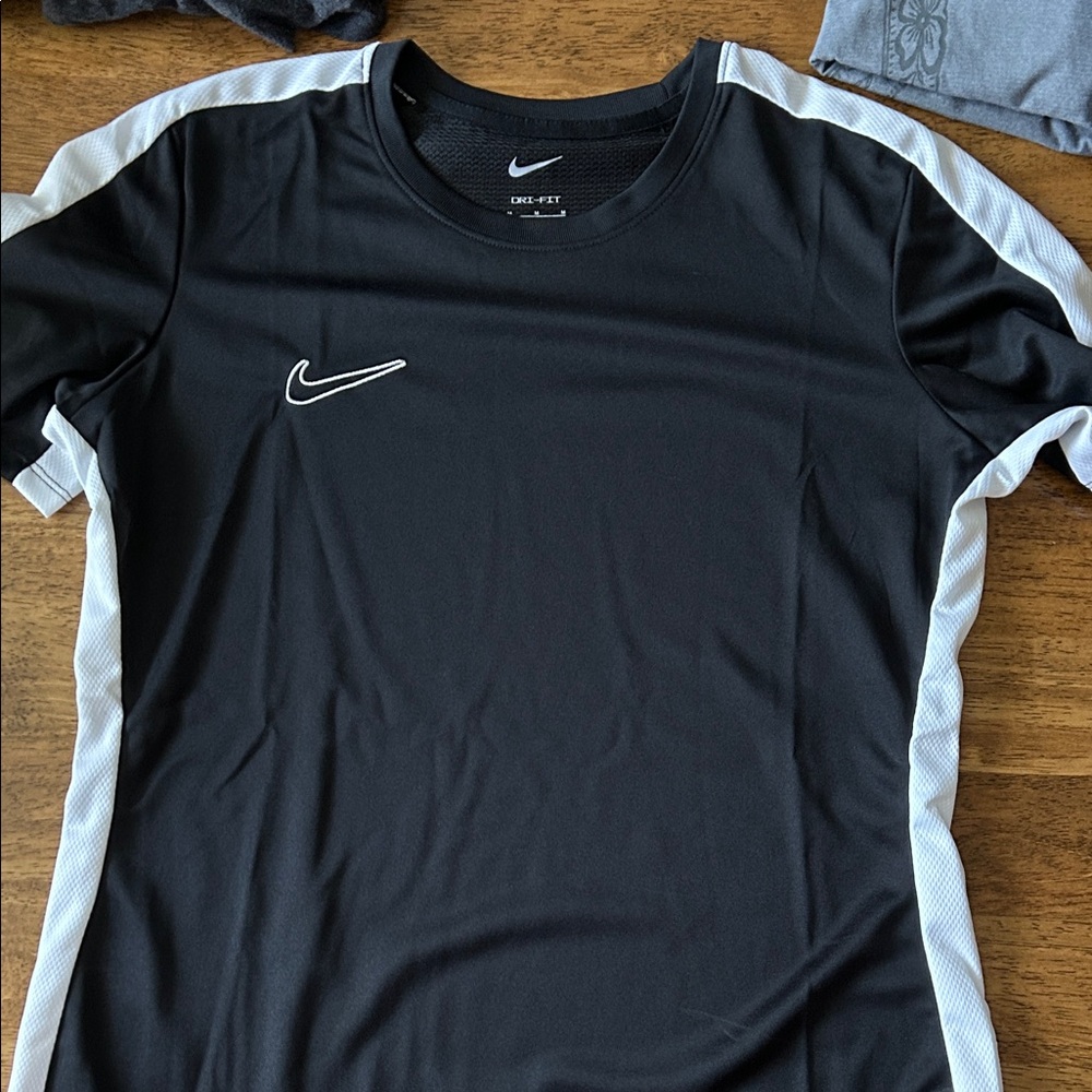 Nike Dri-Fit Black Shirt with White Trim